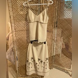 Cream 2 piece set ( top & skirt )